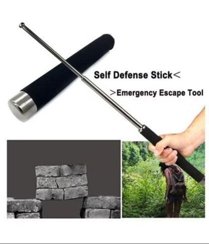 Multi function collapsible self defence stick expanded view 25.5 inch