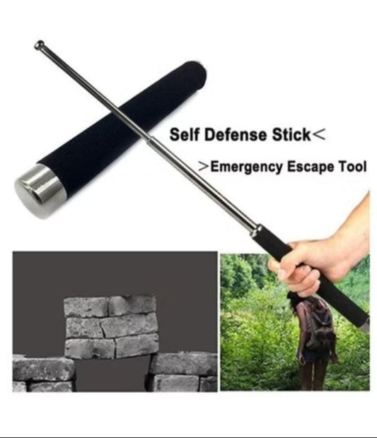 Multi function collapsible self defence stick expanded view 25.5 inch
