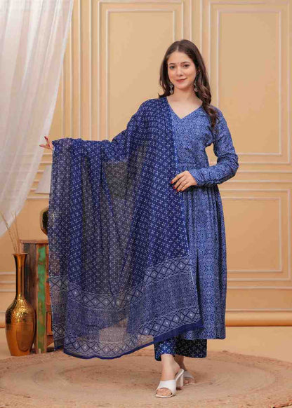 Fully Stiched Cotton Kurti Pant Dupatta