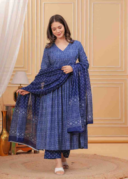 Fully Stiched Cotton Kurti Pant Dupatta