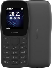 Nokia 105 Single SIM Classic Keypad Mobile Phone Without Charger