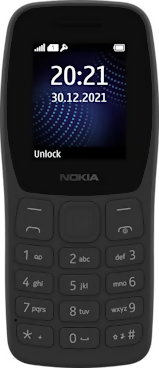 Nokia 105 Single SIM Keypad Mobile Phone display and buttons