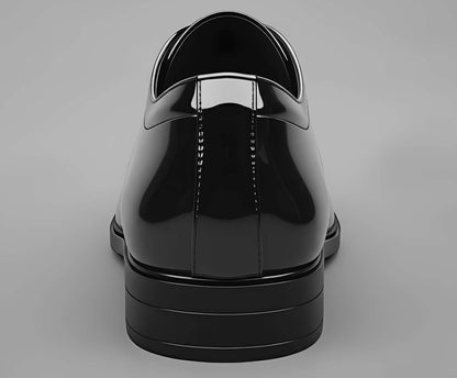 Men black semi formal slip on shoes