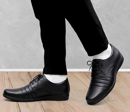 Men black business formal footwear