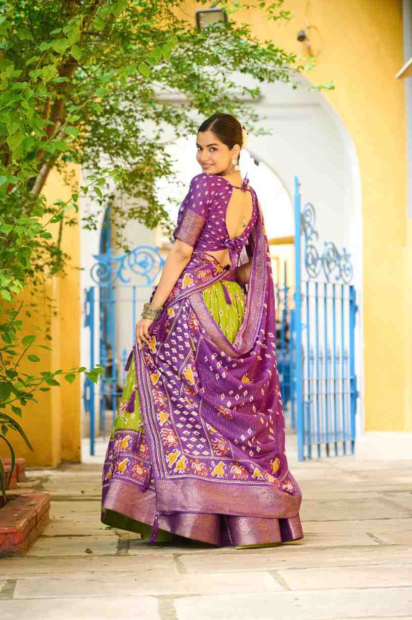 Traditional Bandhej Silk Lehenga Pavitr patel