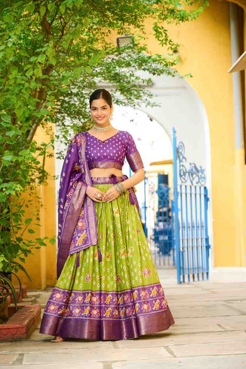 Traditional Bandhej Silk Lehenga Pavitr patel