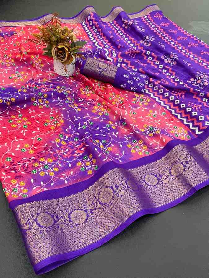 Designer Freehand Saree