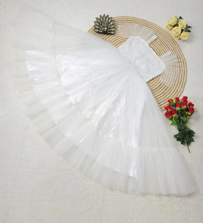 Designer Premium Soft Net Midi Dress – Party & Festive Wear