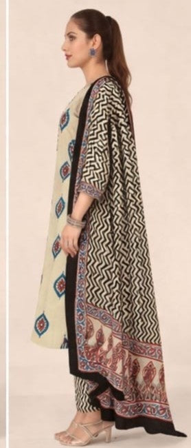 Pure cotton A line printed kurti pant dupatta set women