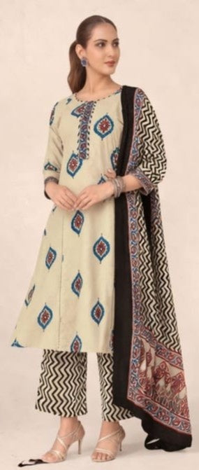 Pure cotton printed ethnic wear for women daily fashion