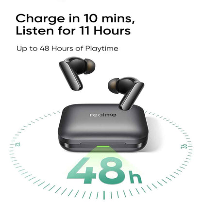 Realme Buds Air 7 Pro spatial audio earbuds close up