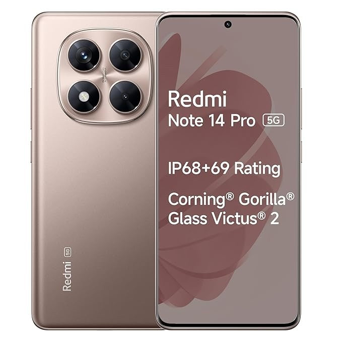 Redmi Note 14 Pro smartphone front and back view