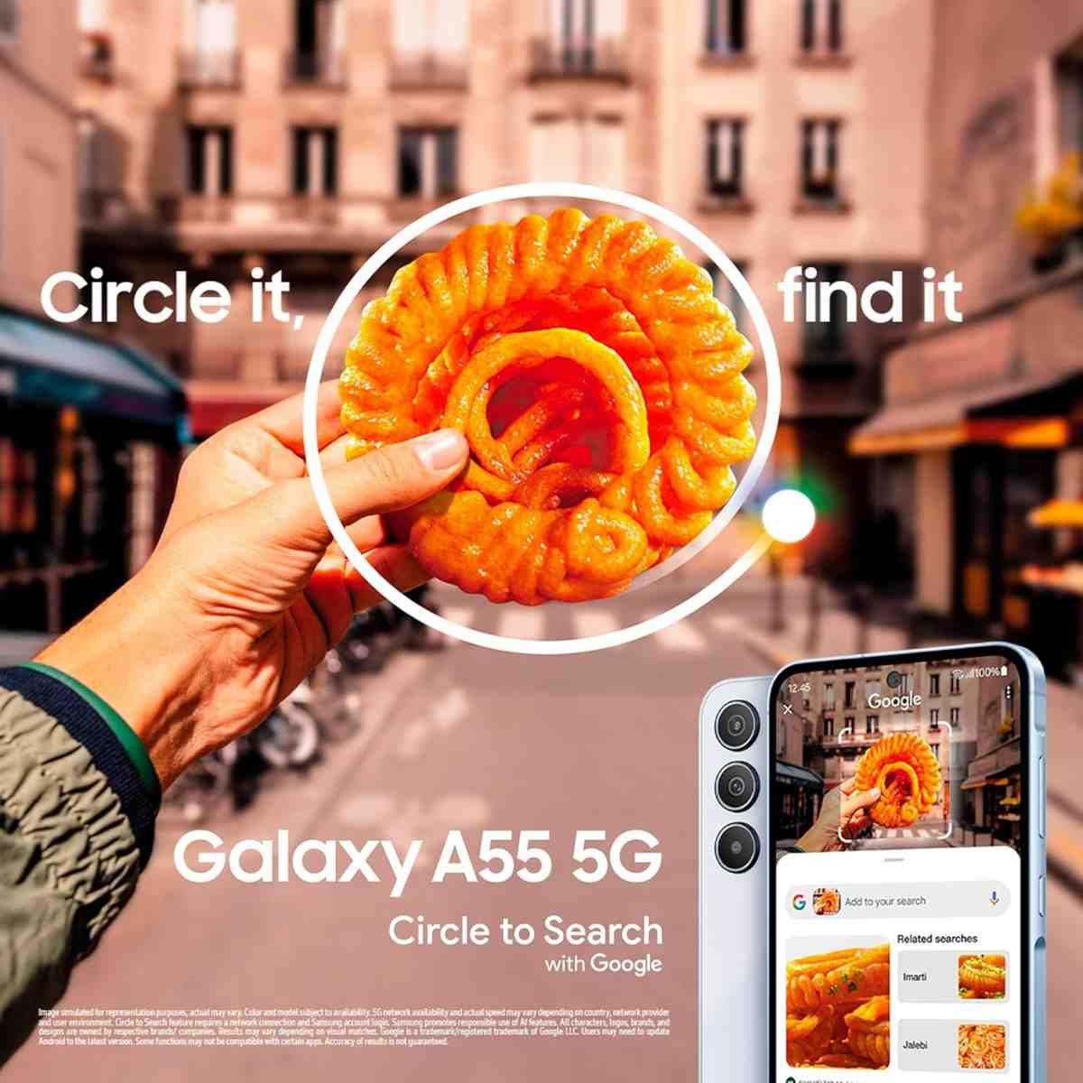 Samsung Galaxy A55 5G with intelligent AI camera and optimization