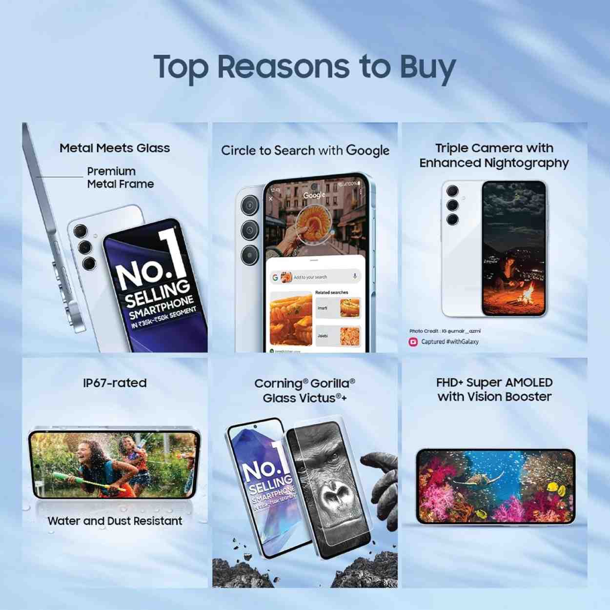 Samsung Galaxy A55 5G (8GB RAM, 256GB Storage) Smartphone all features
