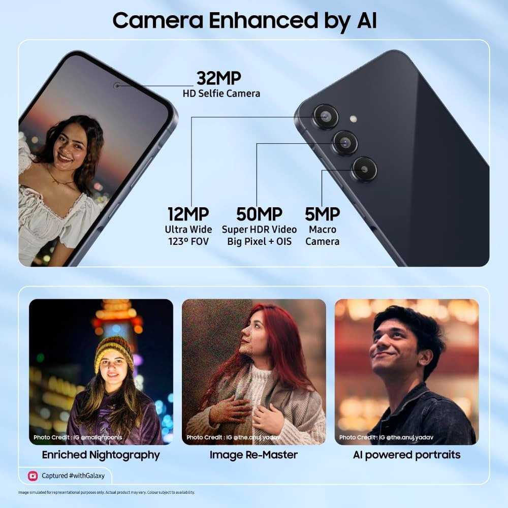 Samsung Galaxy A55 5G rear triple camera setup with high-resolution lens design