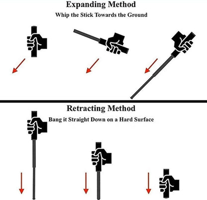 Multi-Function Collapsible Self Defence Stick | Expandable Emergency Safety Tool (25.5 inch)