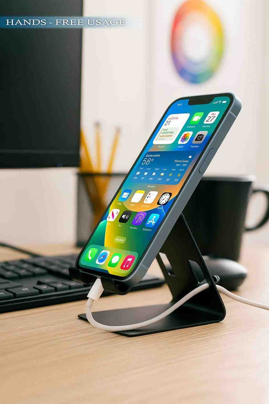 Universal Metal Mobile Tablet Stand anti-slip heavy duty holder for smartphones and tablets hands-free desk use