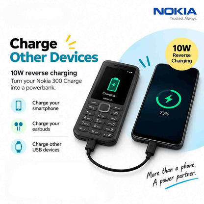 Nokia 300 Charge power bank with 4-in-1 charging cable