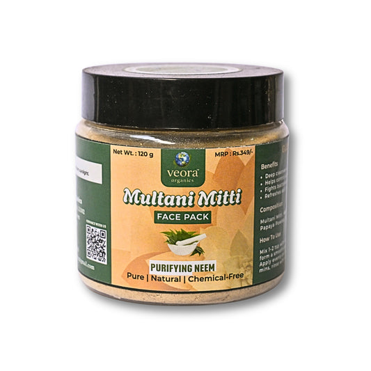 Veora Multani Mitti Face Pack jar on a white background