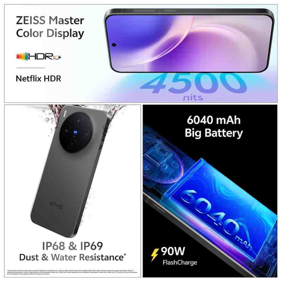 Vivo X300 5G luxury smartphone front and back view