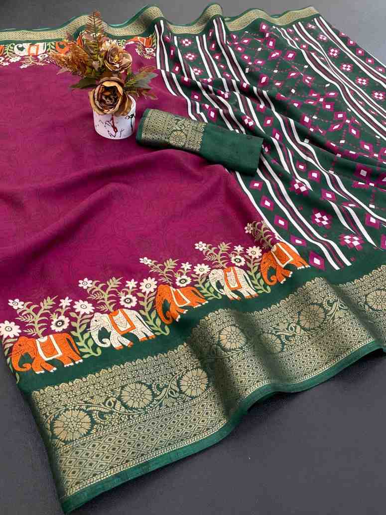 Designer Freehand Saree
