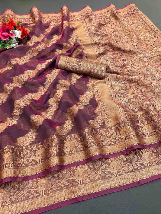 Designer Freehand Saree