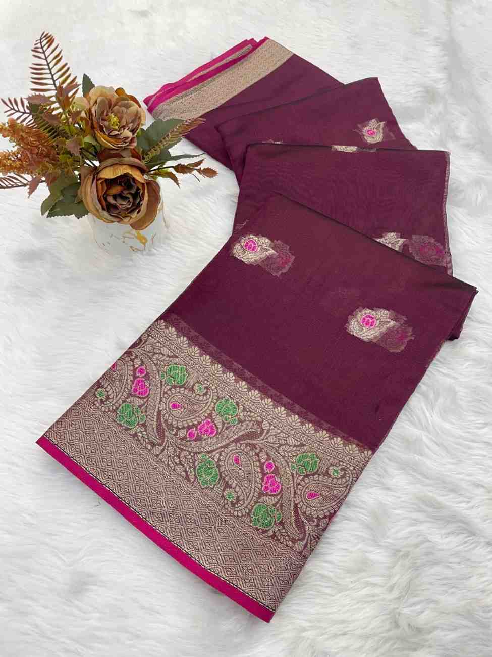 Designer Freehand Saree