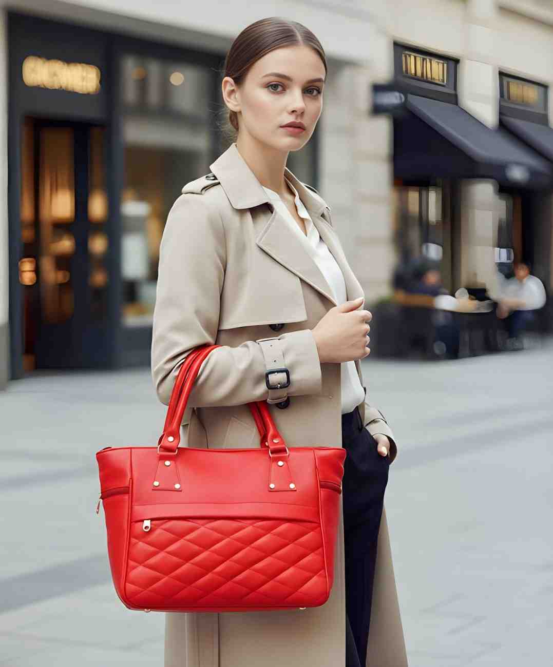 Premium Women's PU Leather Tote Handbag