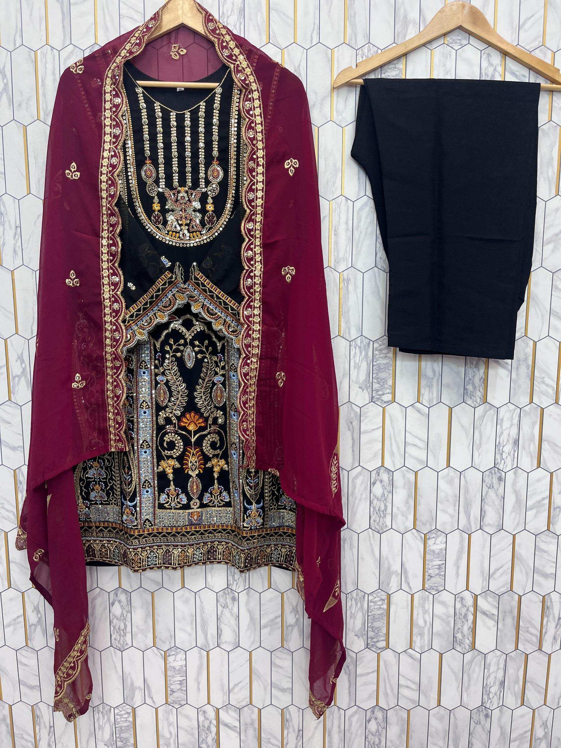 DESIGNER HEAVY EMBROIDERY WORK TOP PENT WITH DUPATTA SET