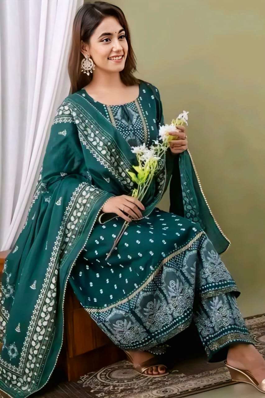 Emerald Grace 3-Piece Anarkali Suit