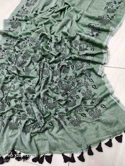 Exclusive Premium Hand Embroidery Mul Cotton Saree with Blouse Piece Hiya’s Boutique