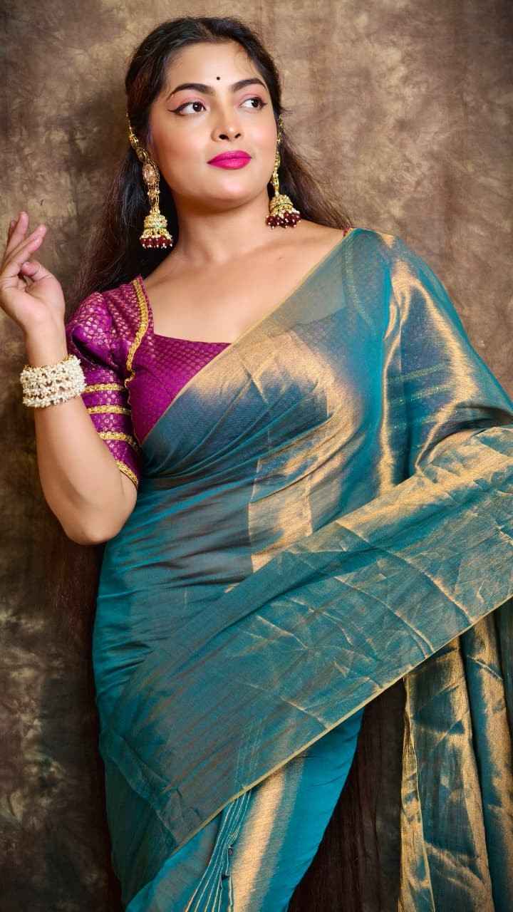 Exclusive Plain Tissue Saree – Winter Special Elegant Saree Hiya’s Boutique