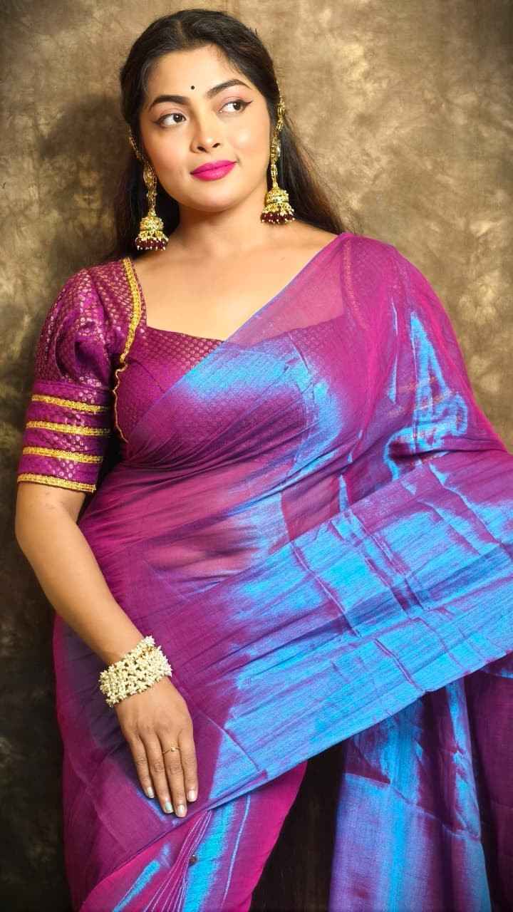 Exclusive Plain Tissue Saree – Winter Special Elegant Saree Hiya’s Boutique