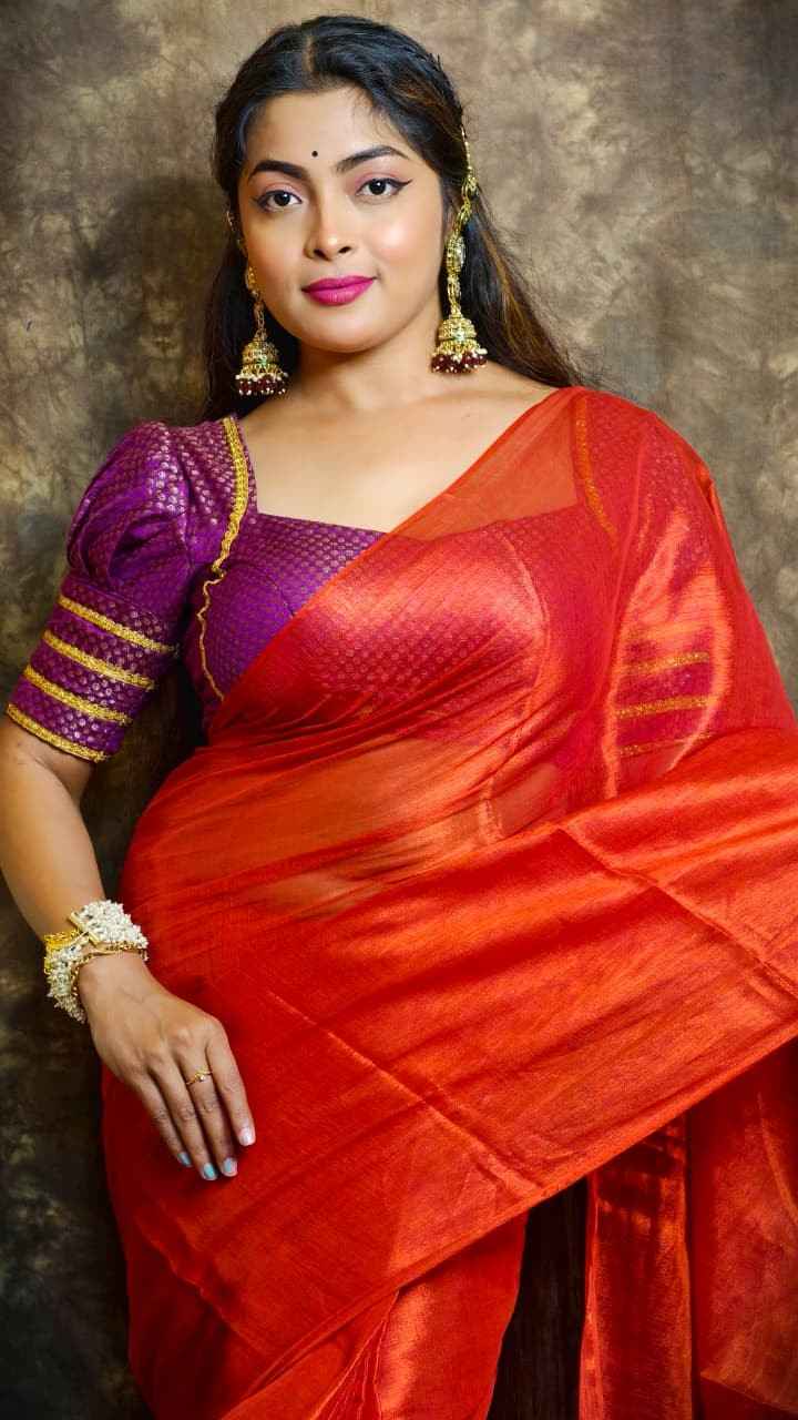 Exclusive Plain Tissue Saree – Winter Special Elegant Saree Hiya’s Boutique