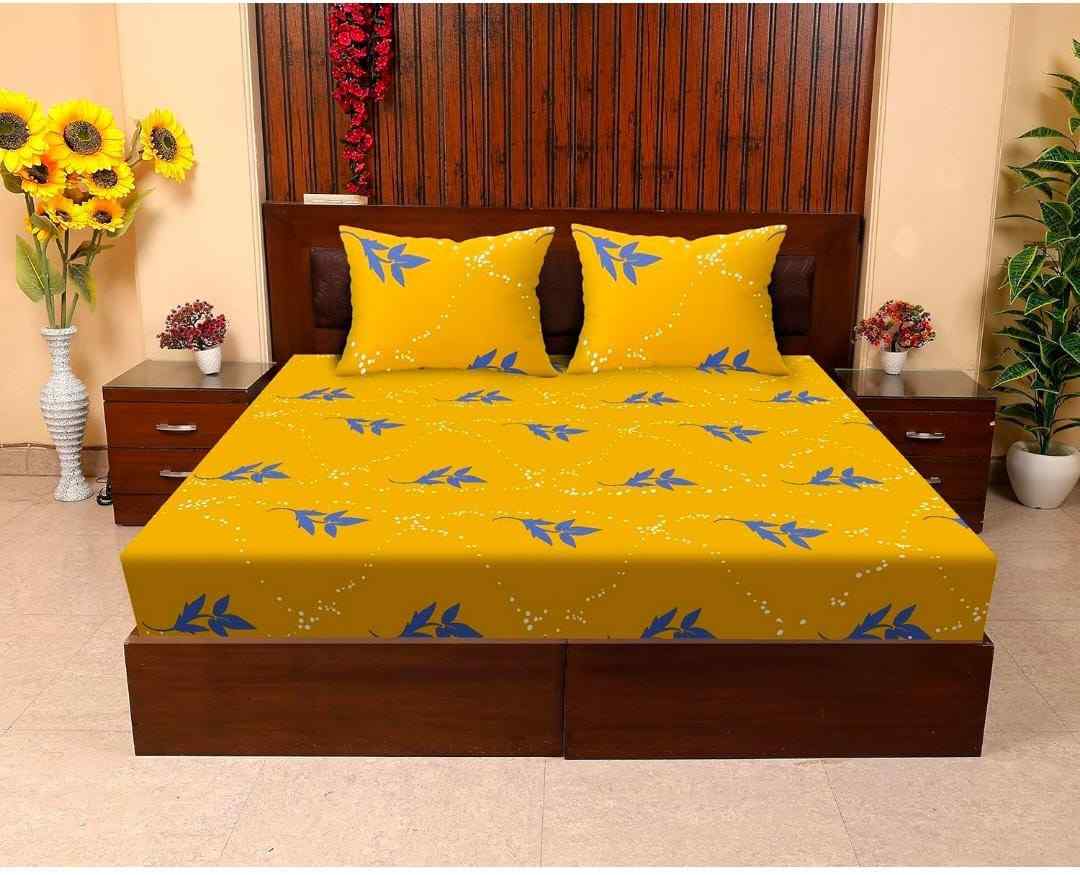 elastic fitted king size bedsheet glace cotton soft bedding with pillow covers
