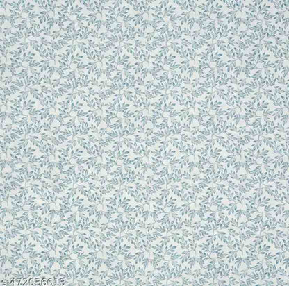 Elastic fitted king size bedsheet with pillow covers in printed glace cotton fabric.