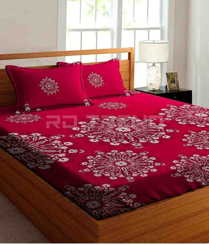 king size elastic fitted bedsheet glace cotton soft bedding with pillow covers