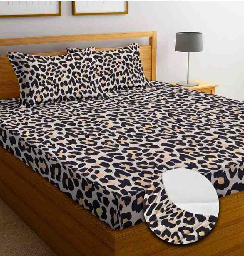 elastic fitted king size bedsheet glace cotton with pillow covers soft bedding