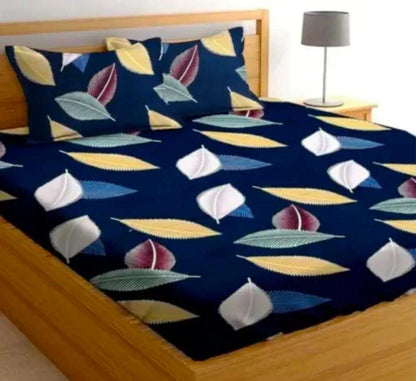 elastic fitted king size bedsheet glace cotton with pillow covers soft bedding