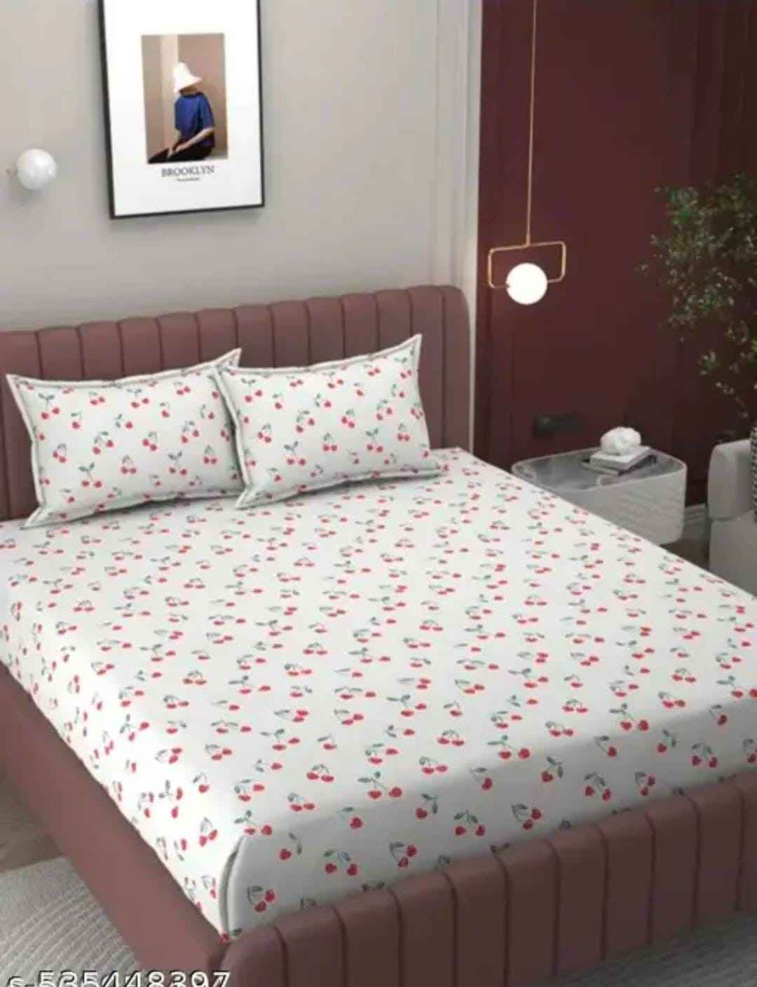 elastic fitted king size bedsheet glace cotton with pillow covers soft bedding