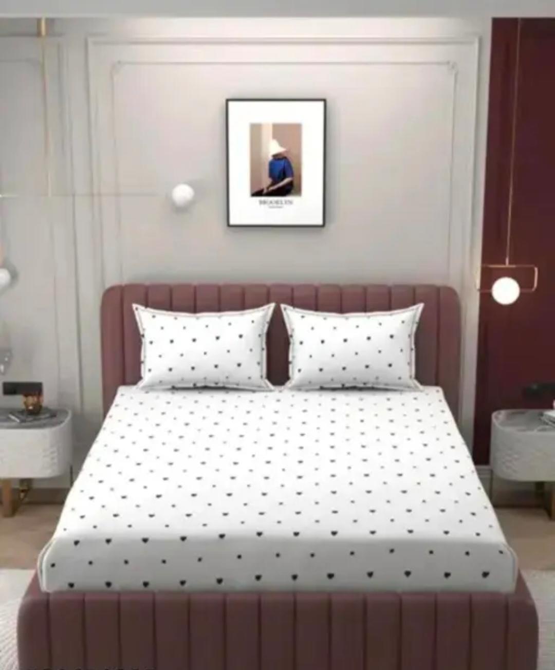 king size elastic fitted bedsheet glace cotton with pillow covers soft bedding set