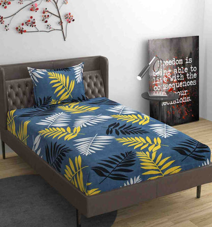single bed cotton bedsheet with pillow cover soft breathable bedding set