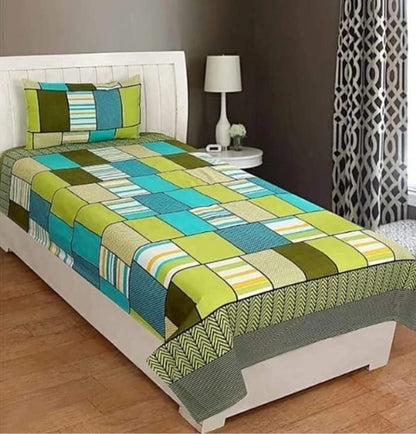 cotton feel single bed bedsheet 60x90 with pillow cover soft bedding set