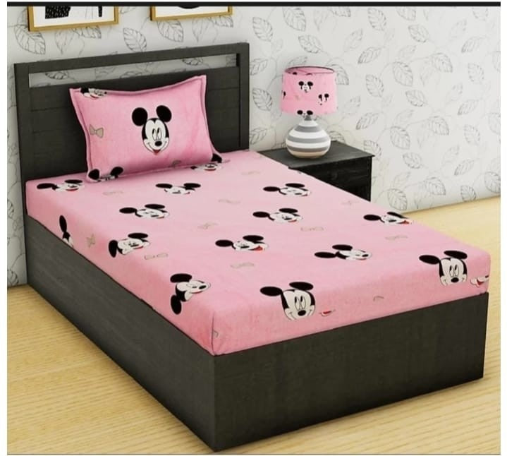 cotton single bed bedsheet with pillow cover soft breathable bedding set