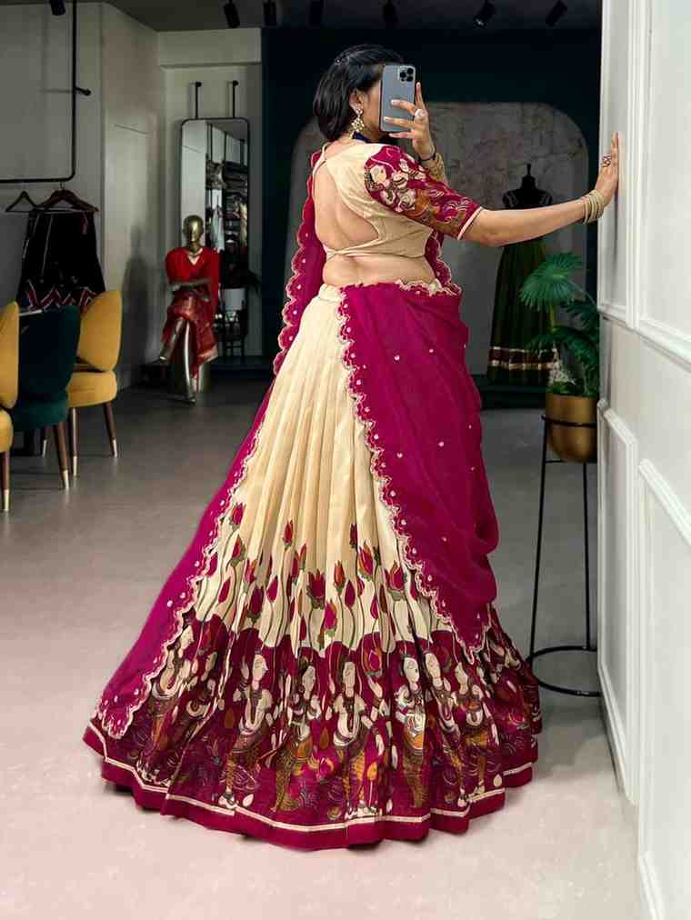 Festive Tasar Silk Lehenga