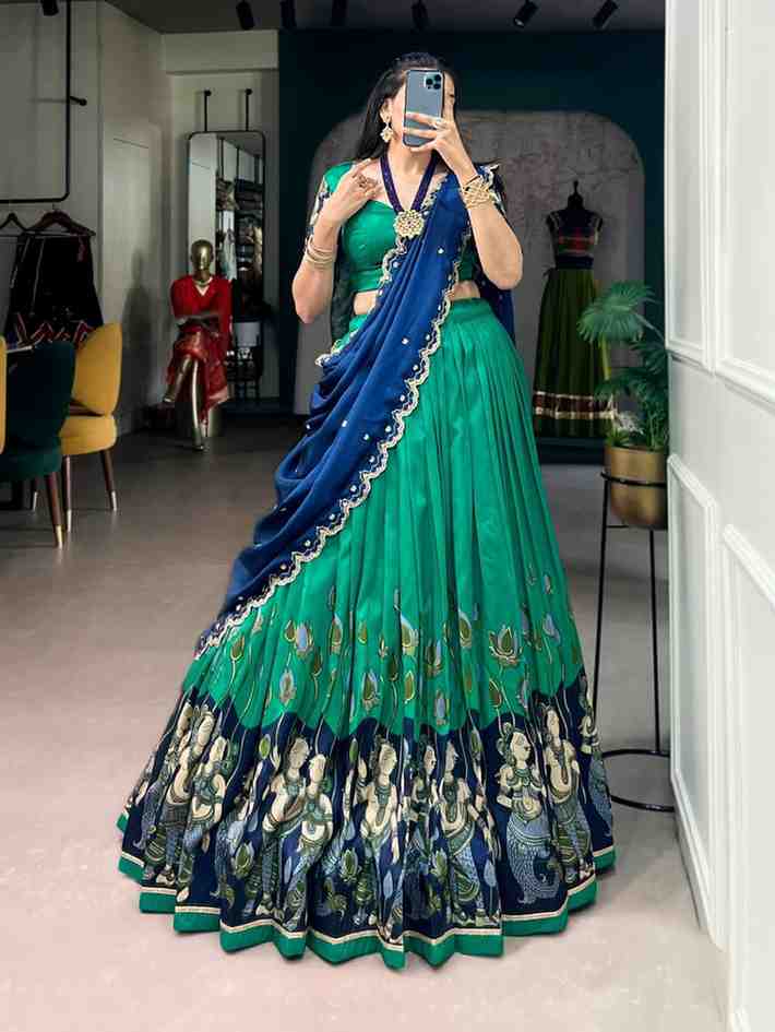 Ethnic Tasar Silk Lehenga Set