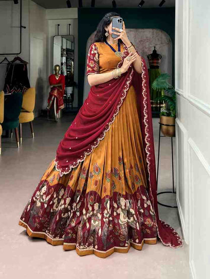 Chinon Dupatta Lehenga Set
