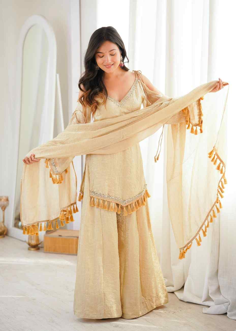 Doremon Crush Mirror Work Suit Set