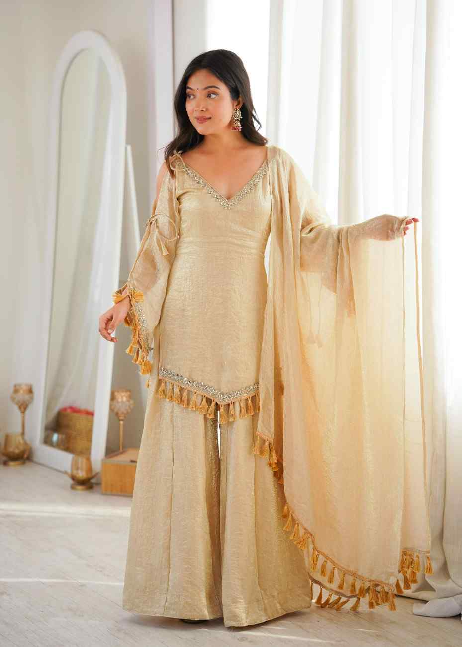 Women's Mirror Work Palazzo Suit