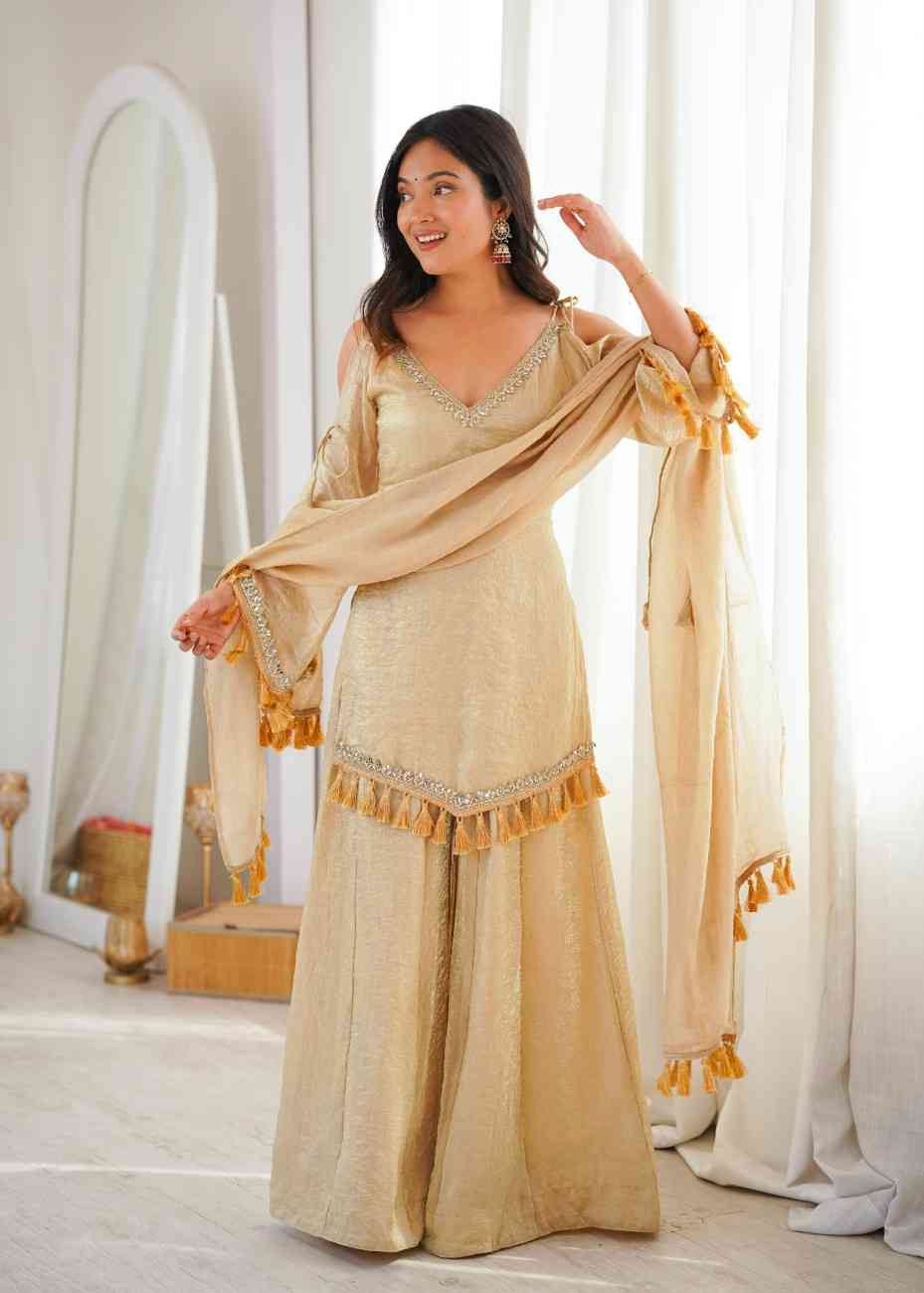 Mirror Work Kurta Palazzo Set